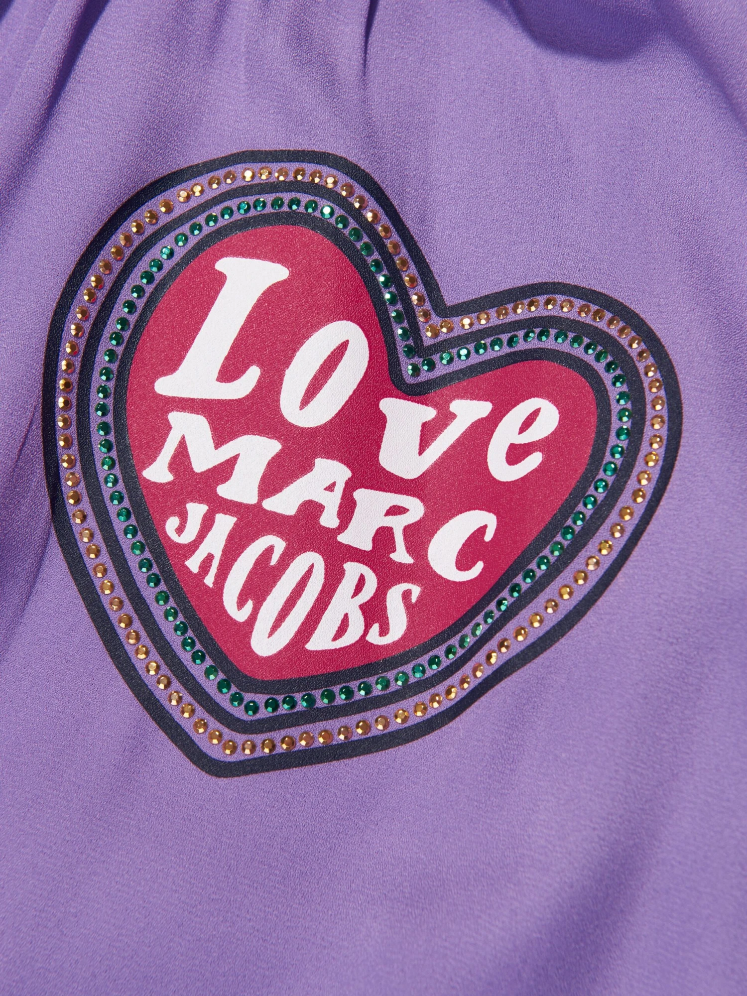 Marc Jacobs Girls Badge Print Dress In Purple 4 Marc Jacobs Girls Badge Print Dress In Purple - Image 4