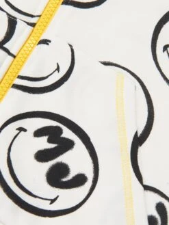 Marc Jacobs Boys Smiley Zip Up Top In Ivory -Childrens Clothing Store MARS4011 IVORY 3