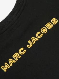 Marc Jacobs Boys Smiley World Sweatshirt In Black -Childrens Clothing Store MARS4012 BLACK 4