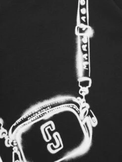 Marc Jacobs Girls Snapshot Bag T-Shirt Dress In Black 8 Marc Jacobs Girls Snapshot Bag T-Shirt Dress In Black -Childrens Clothing Store MARS4028 BLACK 3