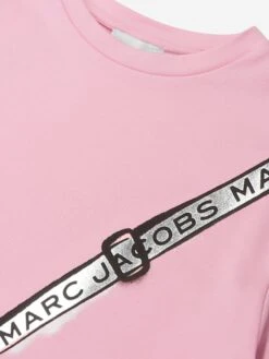 Marc Jacobs Girls Snapshot Bag T-Shirt Dress In Pink 6 Marc Jacobs Girls Snapshot Bag T-Shirt Dress In Pink -Childrens Clothing Store MARS4030 PINK WASHED PINK 3
