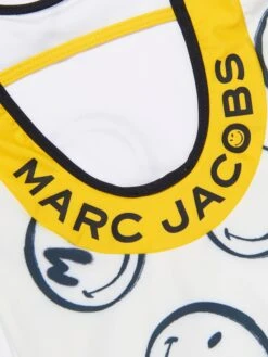 Marc Jacobs Girls Smiley Print Swimsuit In Ivory -Childrens Clothing Store MARS4074 IVORY 4
