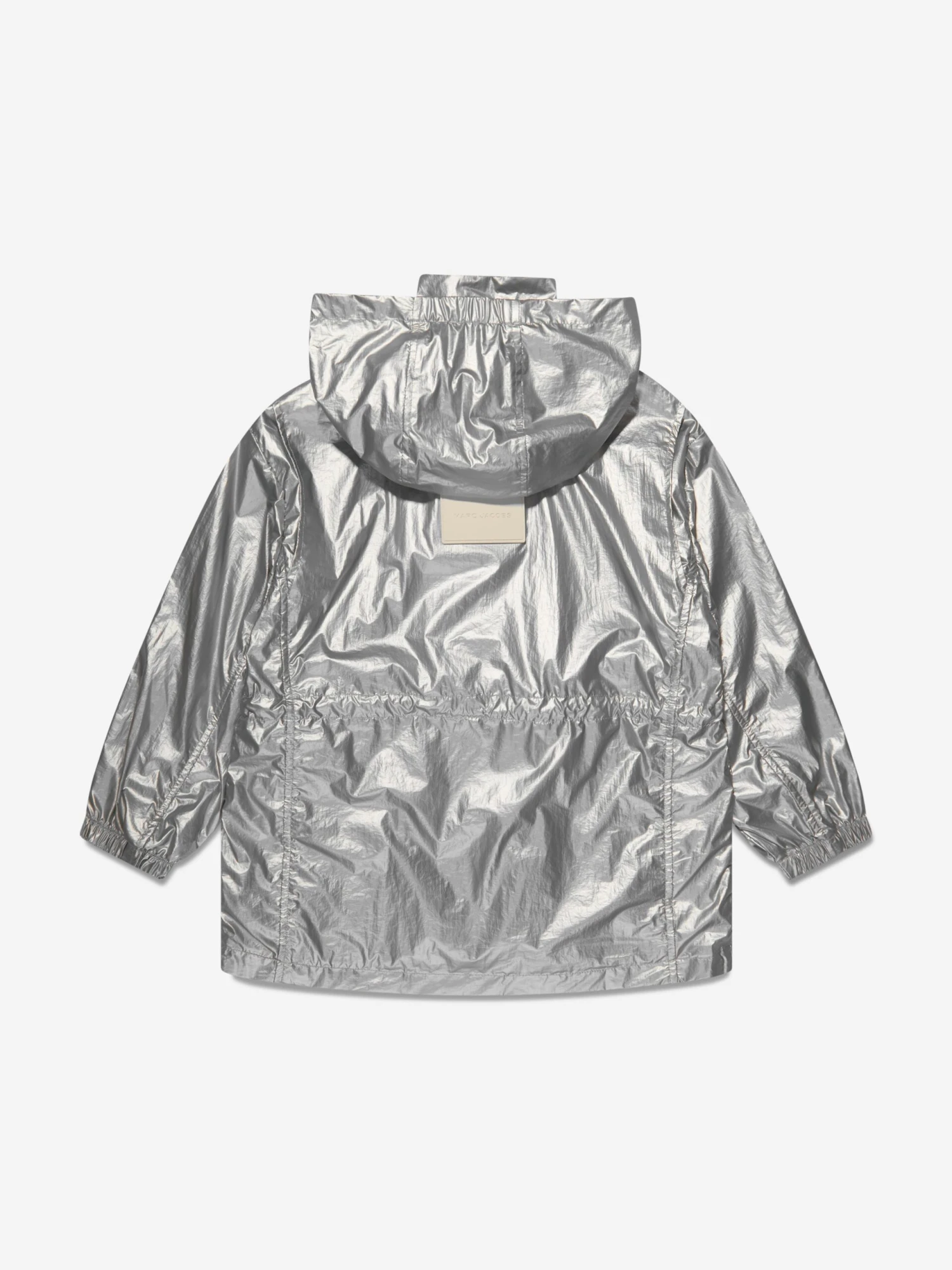 Marc Jacobs Girls Hooded Windbreaker In Silver 2 Marc Jacobs Girls Hooded Windbreaker In Silver - Image 2