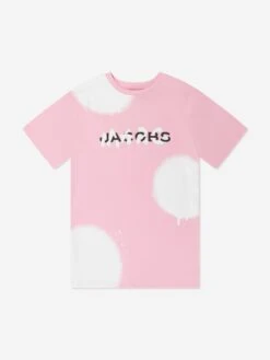 Marc Jacobs Girls Spray Spots T-Shirt Dress In Pink