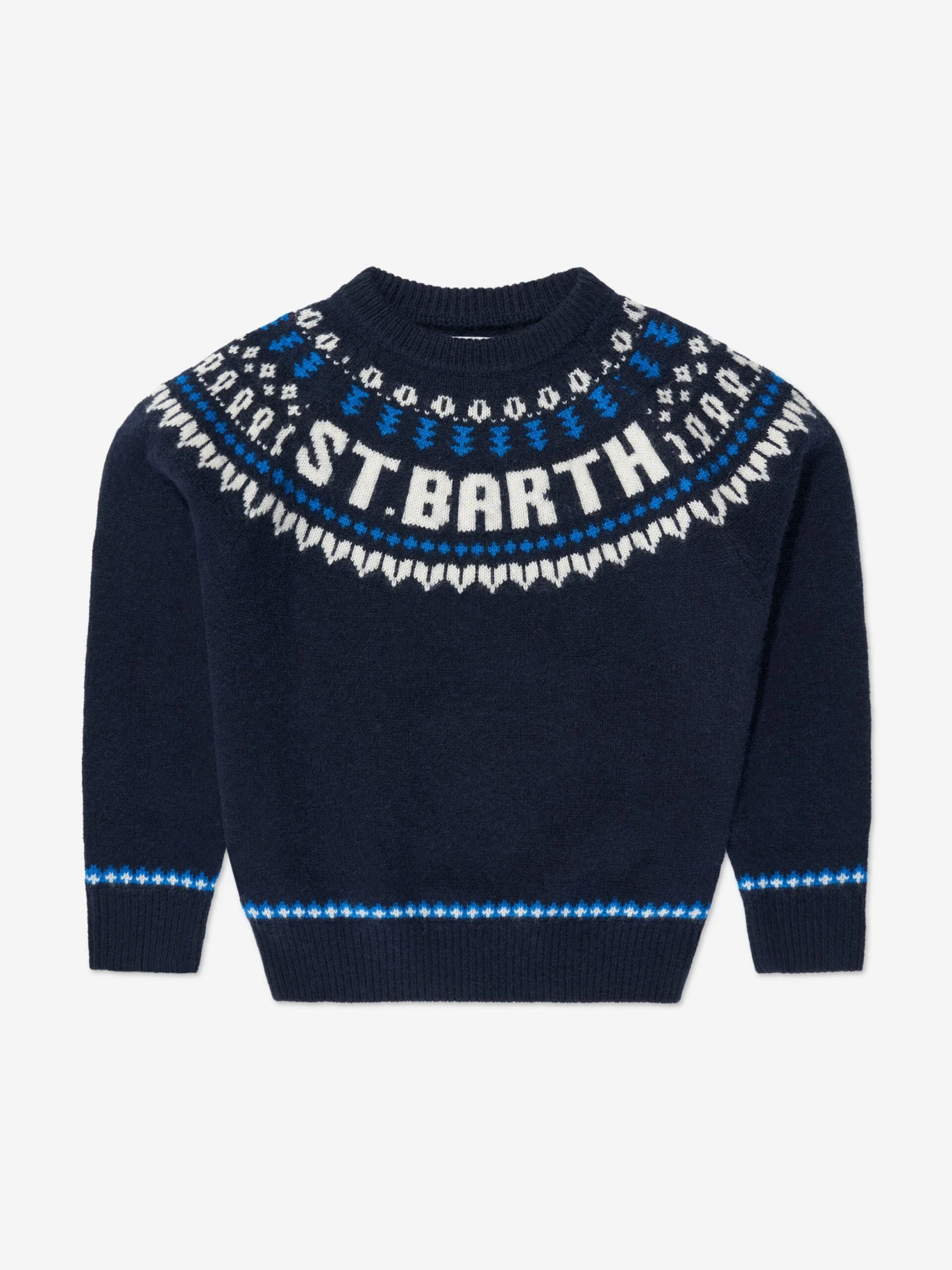 MC2 Saint Barth Boys Icelandic Jumper In Blue 1 MC2 Saint Barth Boys Icelandic Jumper In Blue