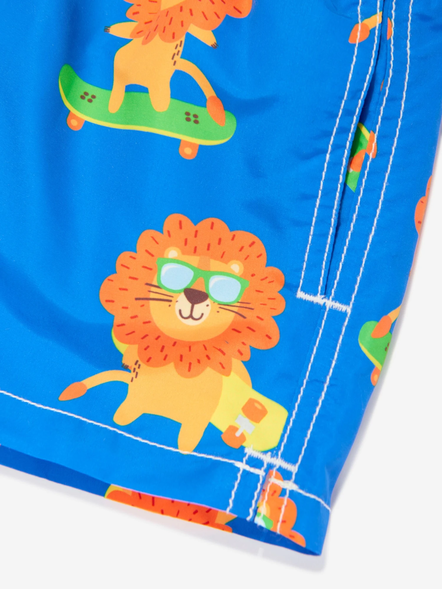 MC2 Saint Barth Boys Skateboard Leo Swim Shorts In Blue 7 MC2 Saint Barth Boys Skateboard Leo Swim Shorts In Blue - Image 7