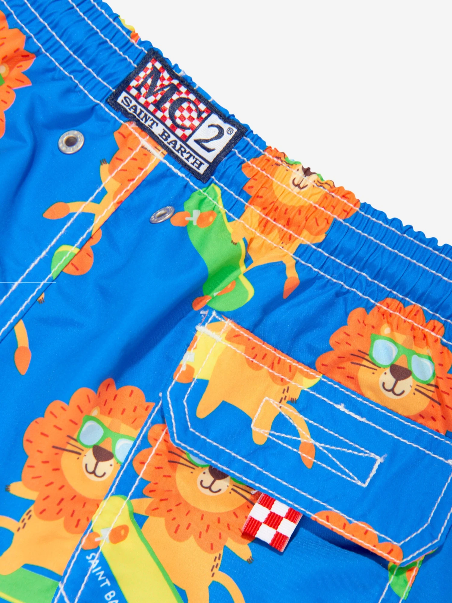 MC2 Saint Barth Boys Skateboard Leo Swim Shorts In Blue 8 MC2 Saint Barth Boys Skateboard Leo Swim Shorts In Blue - Image 8