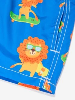 MC2 Saint Barth Boys Skateboard Leo Swim Shorts In Blue 10 MC2 Saint Barth Boys Skateboard Leo Swim Shorts In Blue -Childrens Clothing Store MC2S4021 BLUE 3