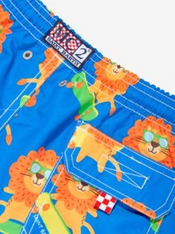 MC2 Saint Barth Boys Skateboard Leo Swim Shorts In Blue 11 MC2 Saint Barth Boys Skateboard Leo Swim Shorts In Blue -Childrens Clothing Store MC2S4021 BLUE 4