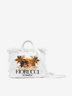 MC2 Saint Barth Girls Fiorucci Angels Tote Bag In White