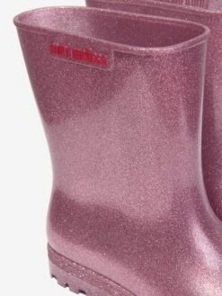 Mini Melissa Girls Welly Boots In Pink -Childrens Clothing Store MELA3006 AQ988 3
