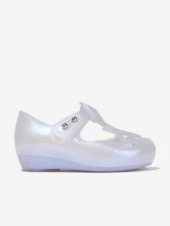 Mini Melissa Girls Disney Jelly Ballerinas In White