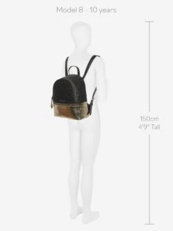 Michael Kors Girls Logo Rucksack In Black 9 Michael Kors Girls Logo Rucksack In Black -Childrens Clothing Store MICA3009 09B 5