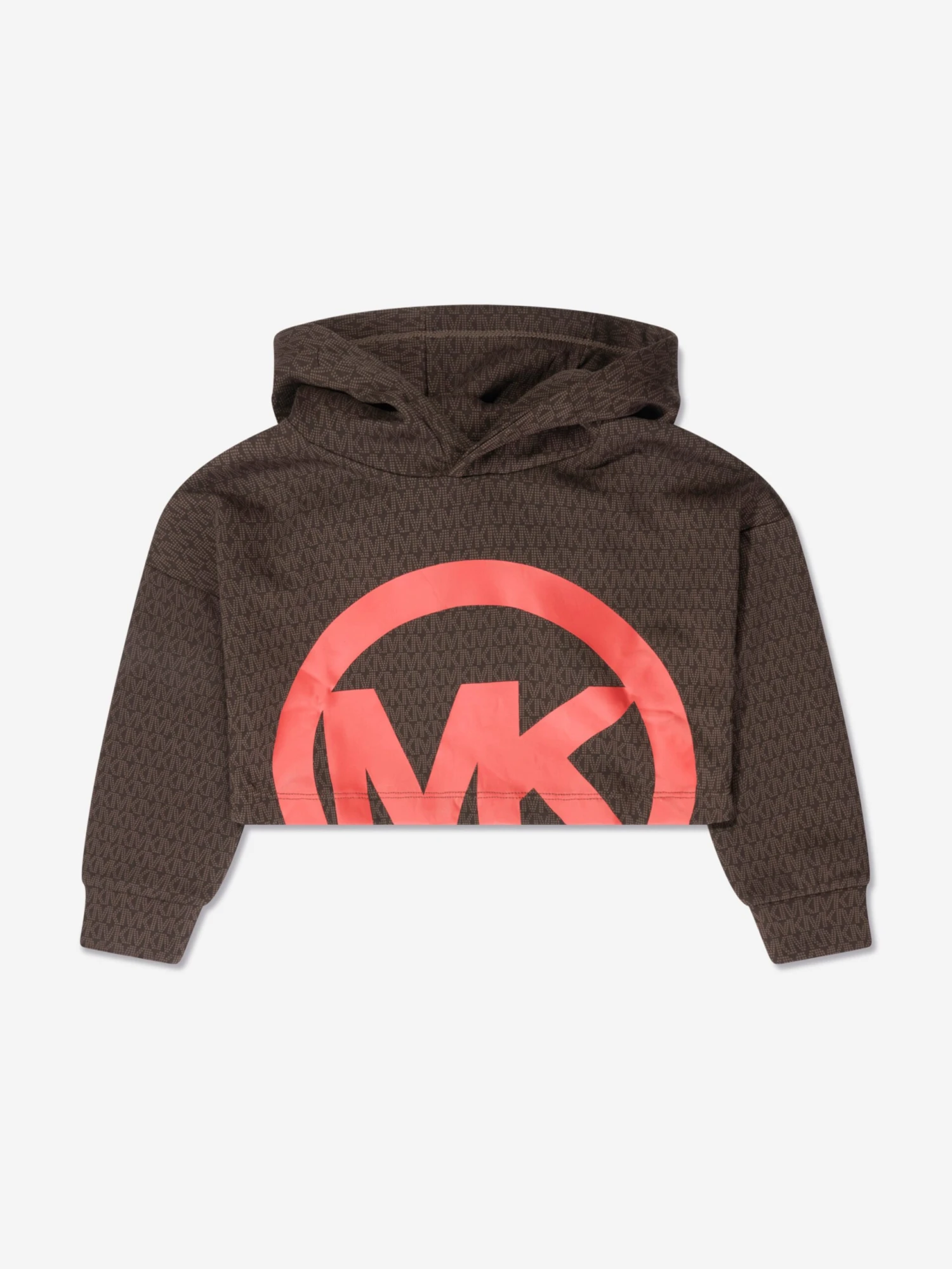 Michael Kors Girls Milano Hoodie In Brown 1 Michael Kors Girls Milano Hoodie In Brown