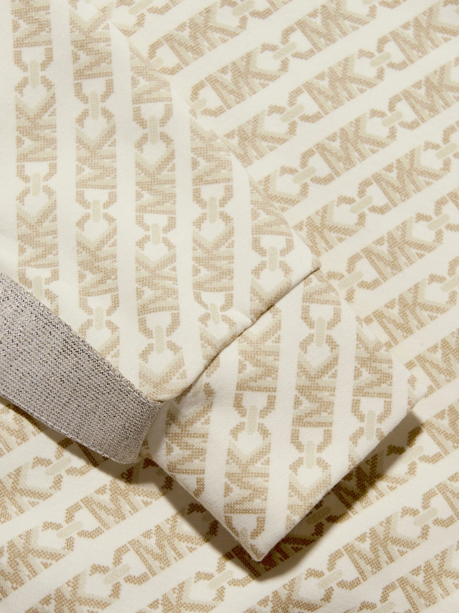 Michael Kors Girls Logo Print Zip Up Top In Ivory 4 Michael Kors Girls Logo Print Zip Up Top In Ivory - Image 4