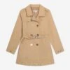 Michael Kors Girls Trench Coat In Brown