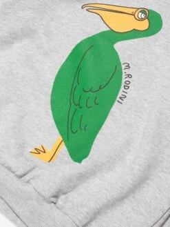 Mini Rodini Kids Pelican Sweatshirt In Grey -Childrens Clothing Store MINA3057 GREY MELANGE 3