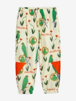 Mini Rodini Kids Parrots Print Track Pants In Multicolour