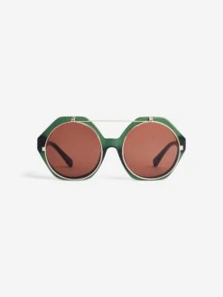 Mini Rodini Kids Flip Up Sunglasses In Green