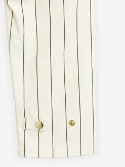 Mini Rodini Kids Striped Cargo Trousers In Ivory 9 Mini Rodini Kids Striped Cargo Trousers In Ivory -Childrens Clothing Store MINS4071 OFFWHITE 4
