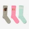 Mini Rodini Kids Super Sporty 3 Pack Socks Set In Multicolour