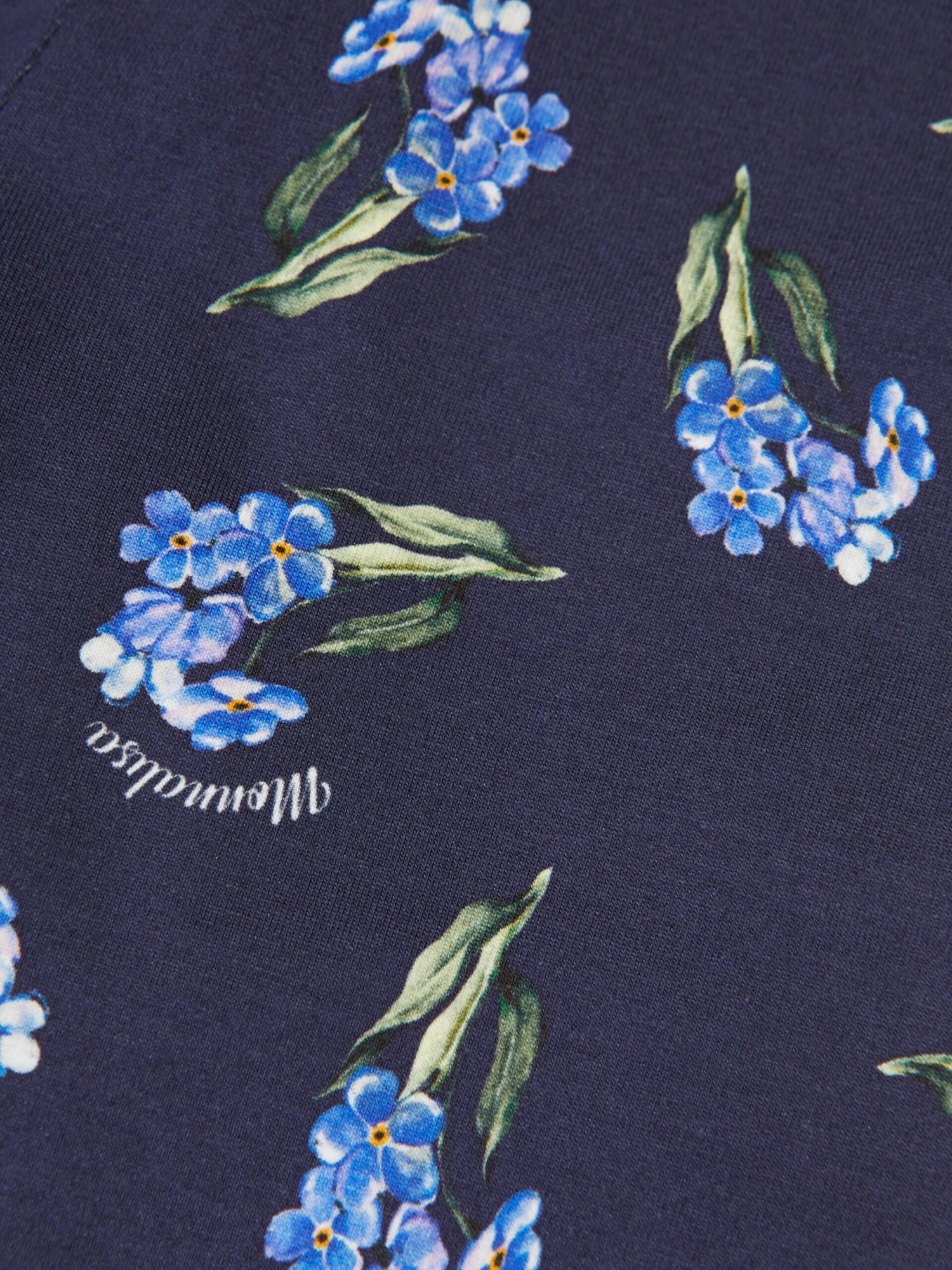 Monnalisa Girls Floral Leggings In Blue 4 Monnalisa Girls Floral Leggings In Blue - Image 4