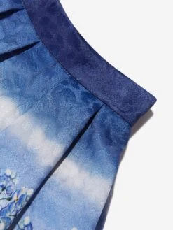 Monnalisa Girls Floral Faded Skirt In Blue 9 Monnalisa Girls Floral Faded Skirt In Blue -Childrens Clothing Store MLSA3065 0056 4