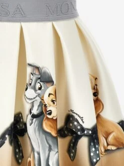 Monnalisa Girls Neoprene Lady And The Tramp Skirt In Ivory 16 Monnalisa Girls Neoprene Lady And The Tramp Skirt In Ivory -Childrens Clothing Store MLSA4003 IVORY 3