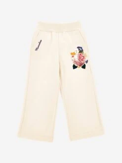 Monnalisa Girls Bouquet Tracksuit In Ivory -Childrens Clothing Store MLSA4018 IVORY 4