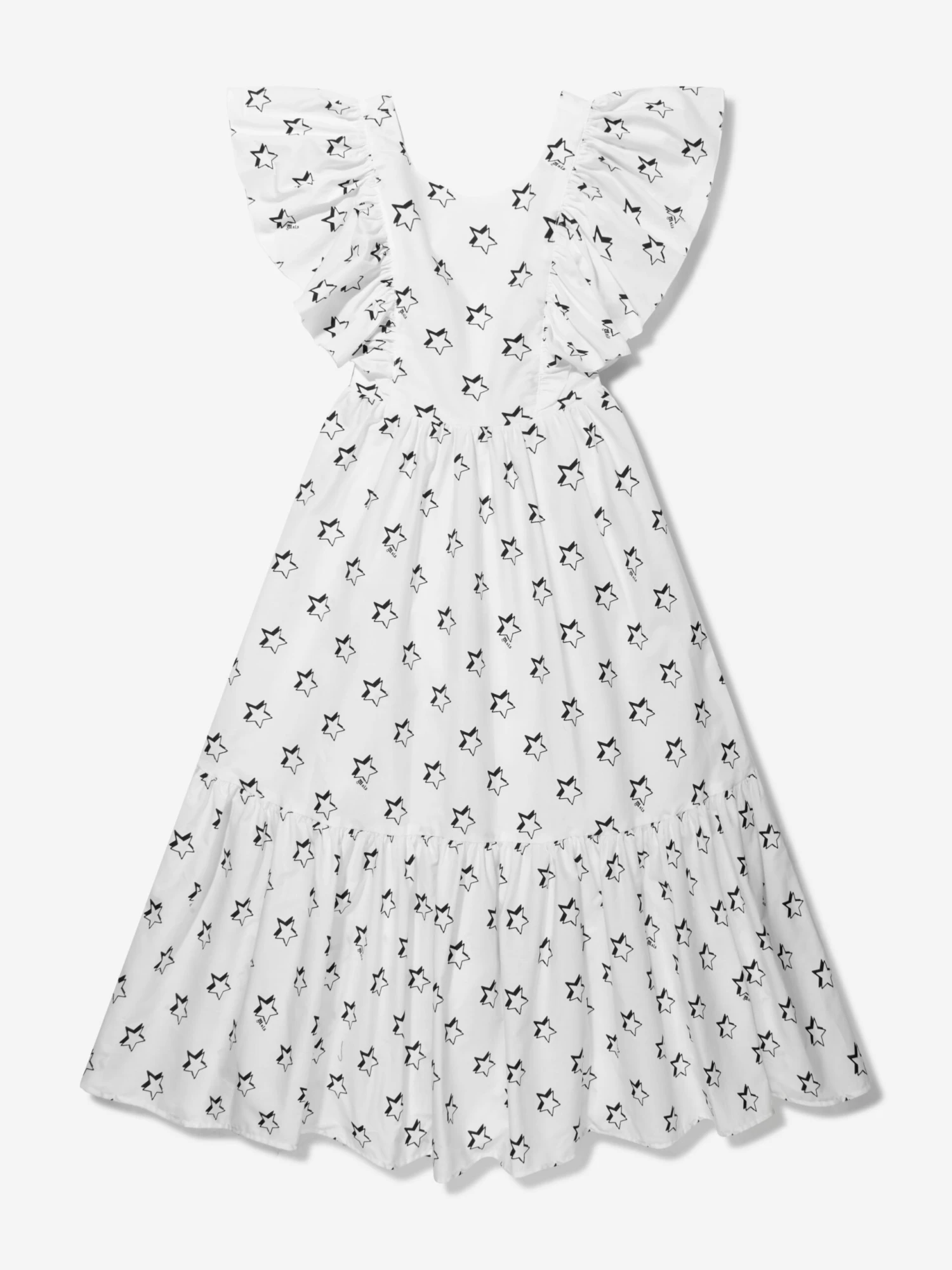 Monnalisa Girls Cotton Star Print Dress 1 Monnalisa Girls Cotton Star Print Dress