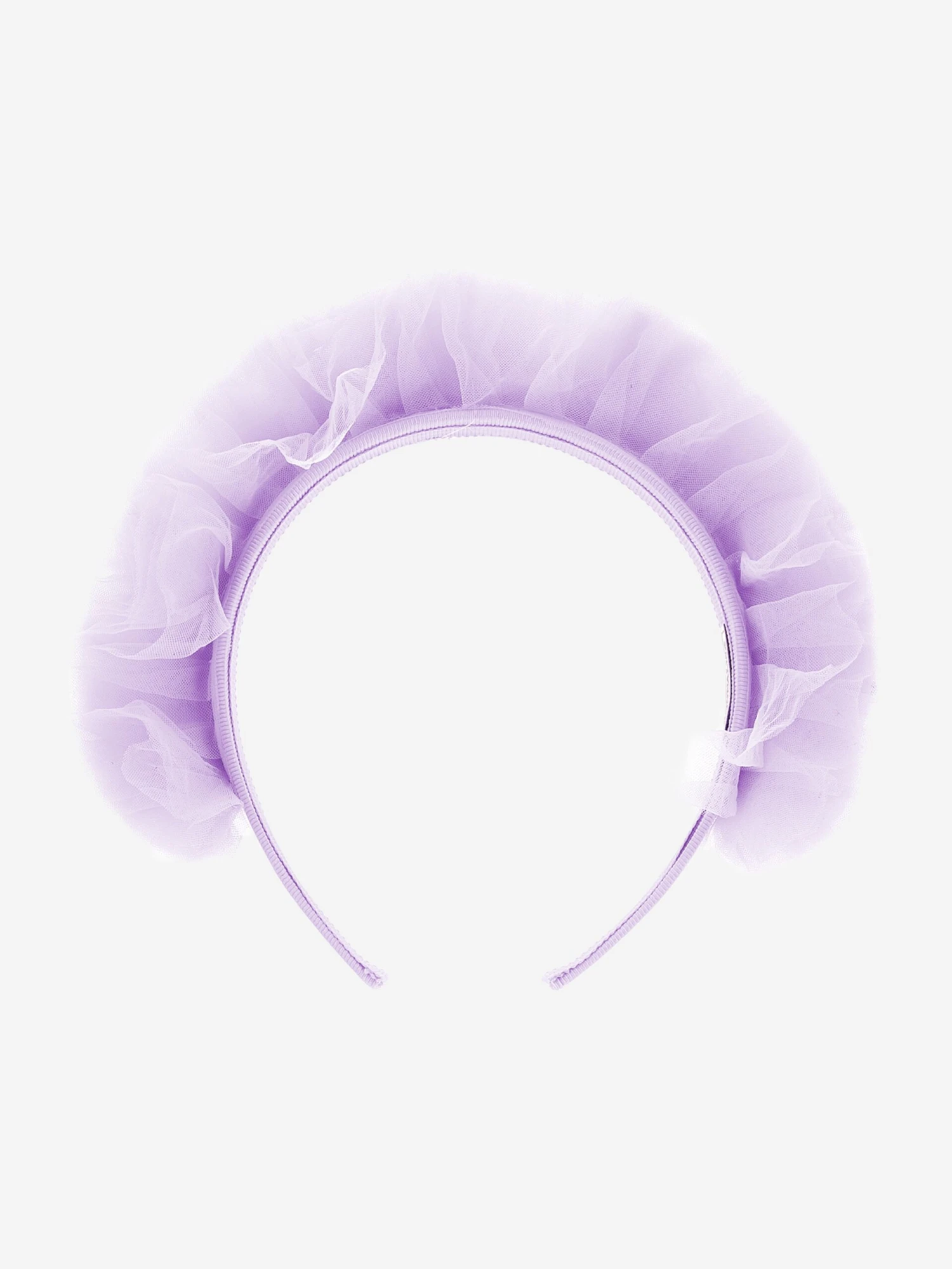 Monnalisa Girls Ruched Tulle Headband In Purple 1 Monnalisa Girls Ruched Tulle Headband In Purple