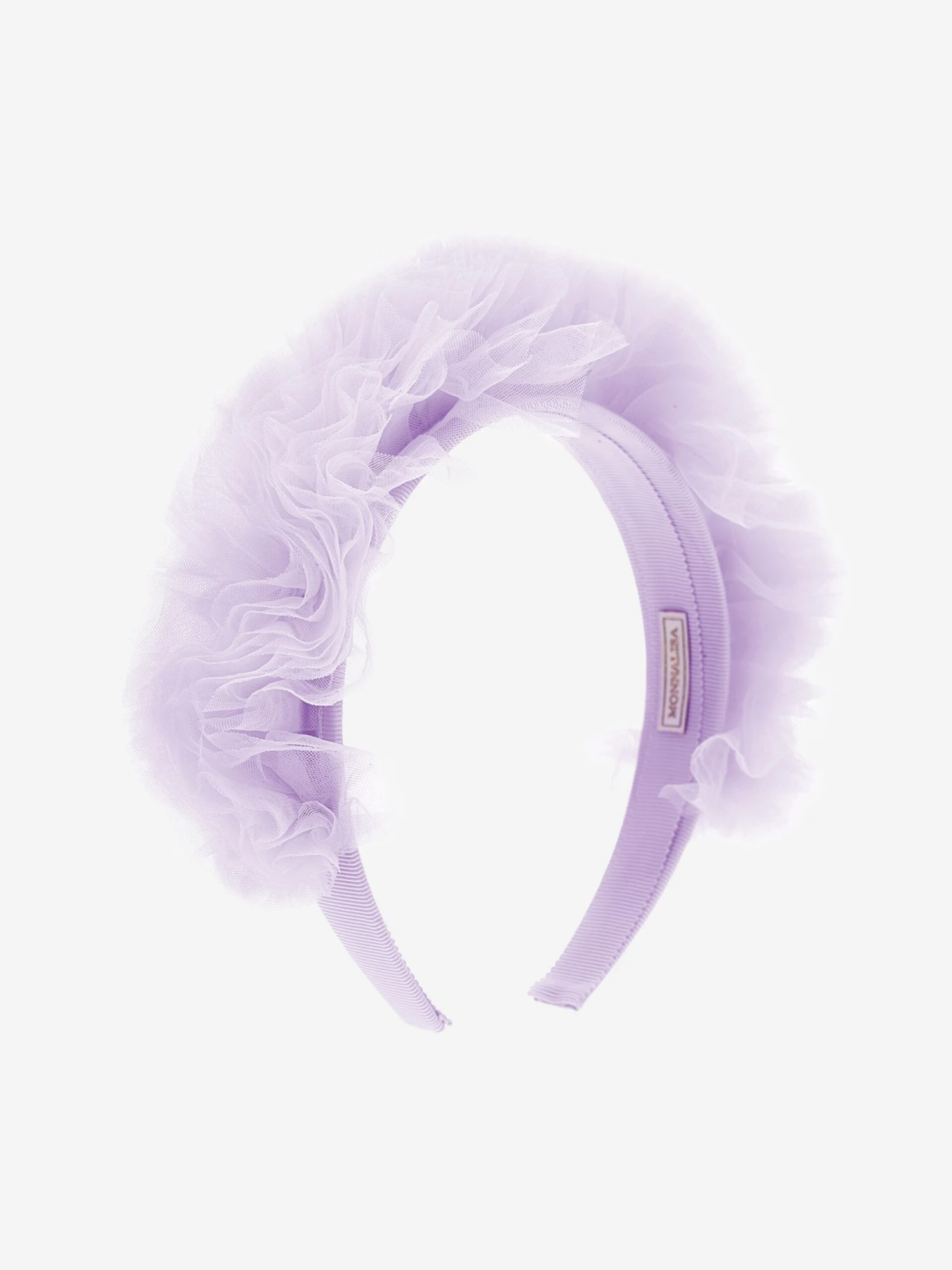 Monnalisa Girls Ruched Tulle Headband In Purple 2 Monnalisa Girls Ruched Tulle Headband In Purple - Image 2