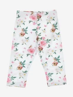 Monnalisa Baby Girls Bird House Leggings In White