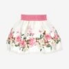 Monnalisa Baby Girls Flower Print Skirt In White