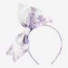 Monnalisa Girls Bow Headband In Ivory