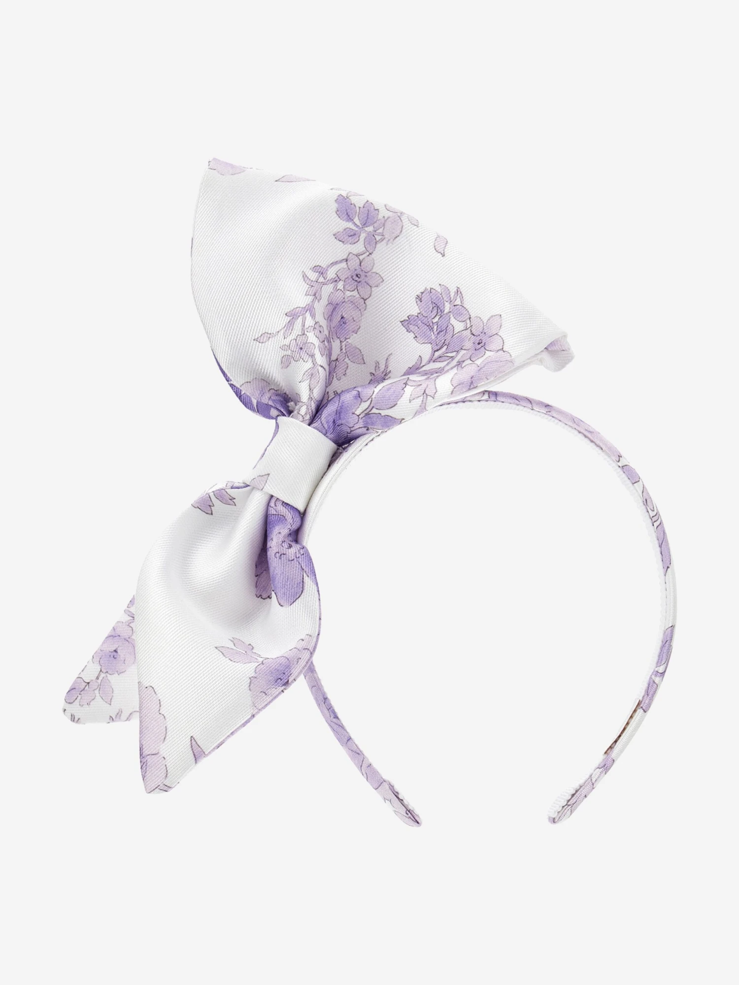 Monnalisa Girls Bow Headband In Ivory 1 Monnalisa Girls Bow Headband In Ivory