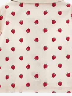 Monnalisa Girls Gabardine Jacket In Beige -Childrens Clothing Store MLSS4070 BEIGE ROSSO 4