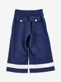 Monnalisa Girls Marina Trousers In Navy 6 Monnalisa Girls Marina Trousers In Navy -Childrens Clothing Store MLSS4071 BLU BIANCO 2