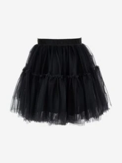 Monnalisa Girls Tutu Tulle Skirt In Black