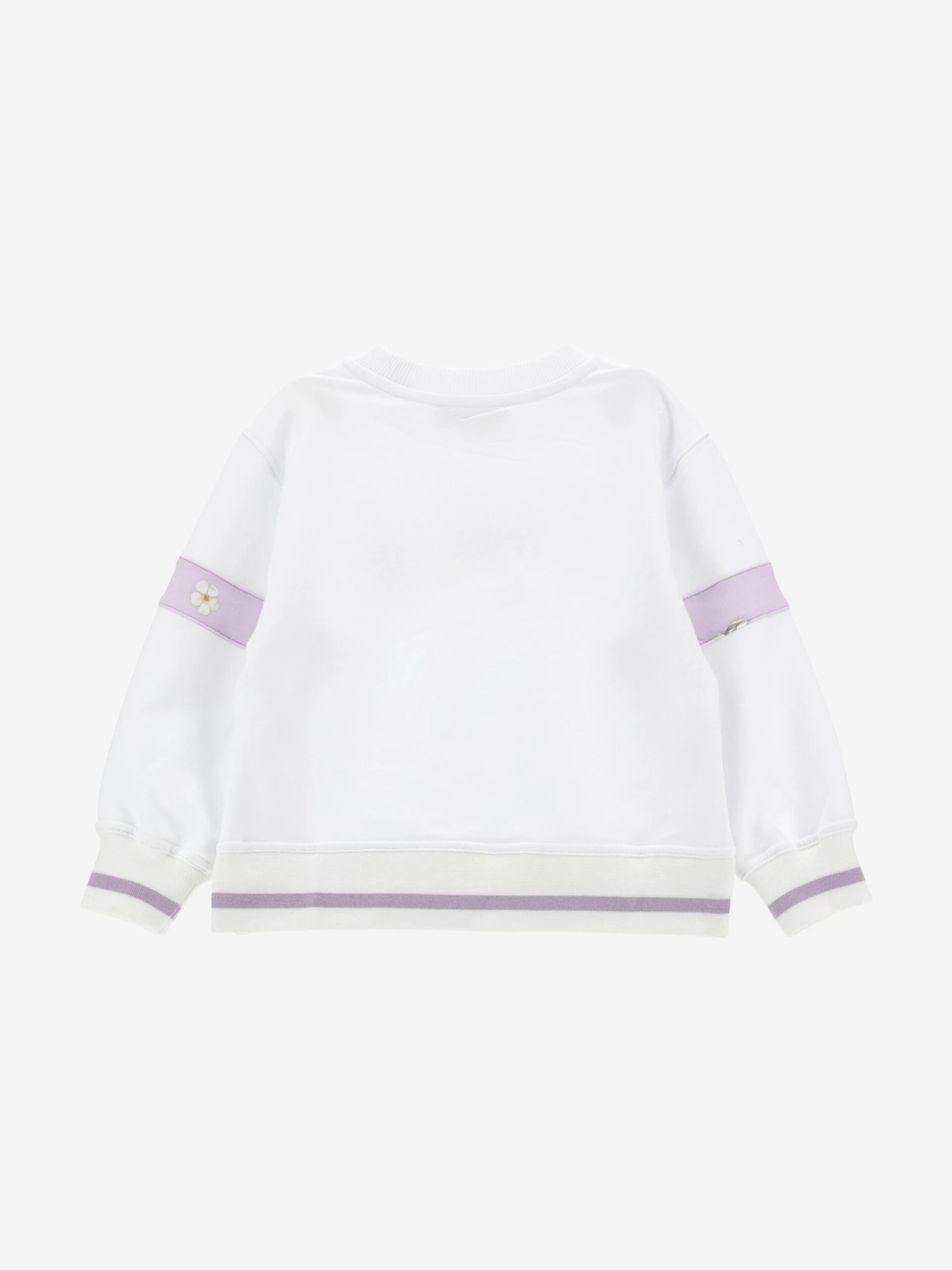 Monnalisa Girls Romantic Flowers Sweatshirt In White 2 Monnalisa Girls Romantic Flowers Sweatshirt In White - Image 2