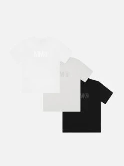 MM6 Maison Margiela Kids 3 Pack T-Shirts Set In Multicolour