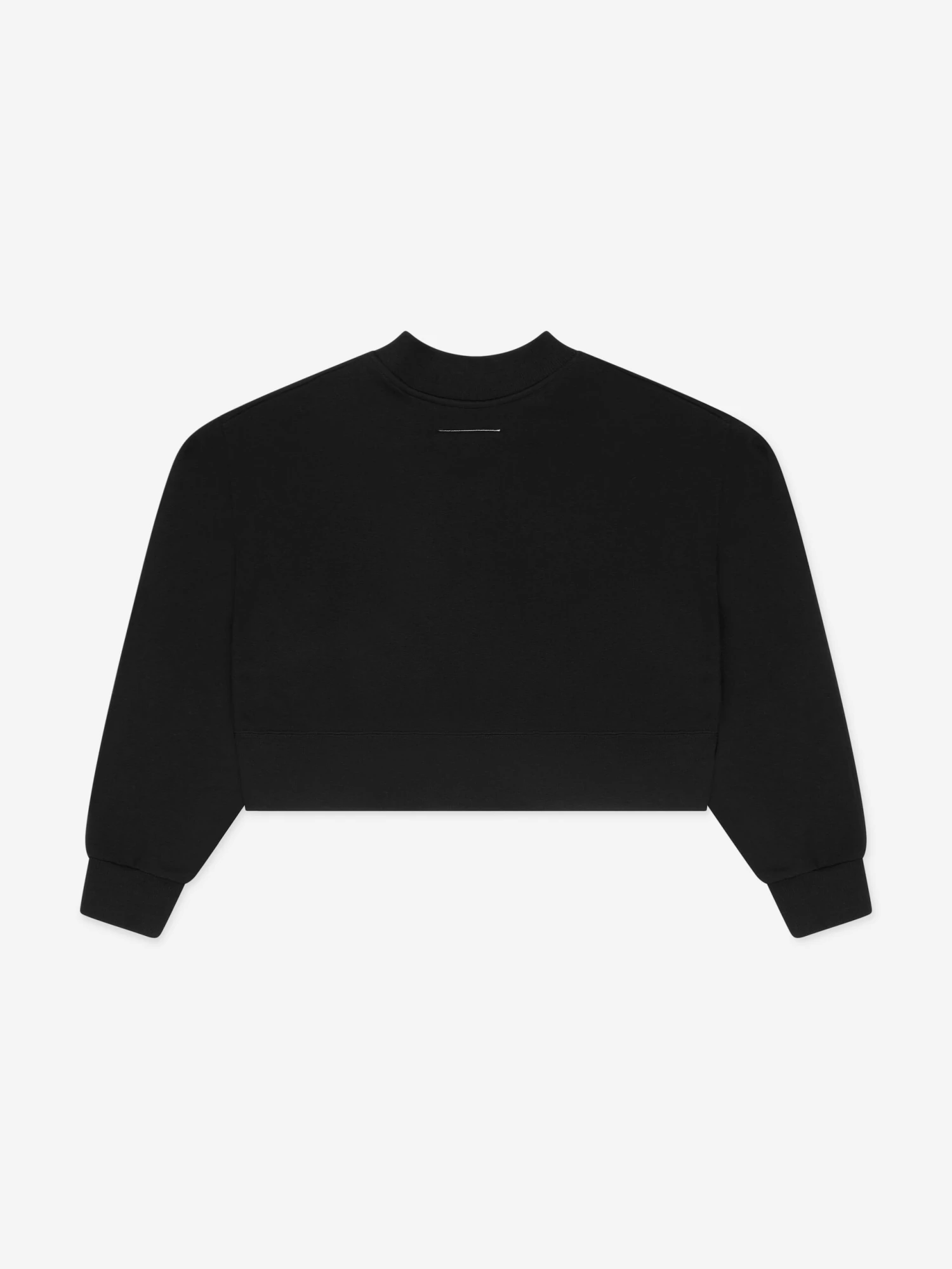 MM6 Maison Margiela Kids Cropped Logo Sweatshirt In Black 2 MM6 Maison Margiela Kids Cropped Logo Sweatshirt In Black - Image 2
