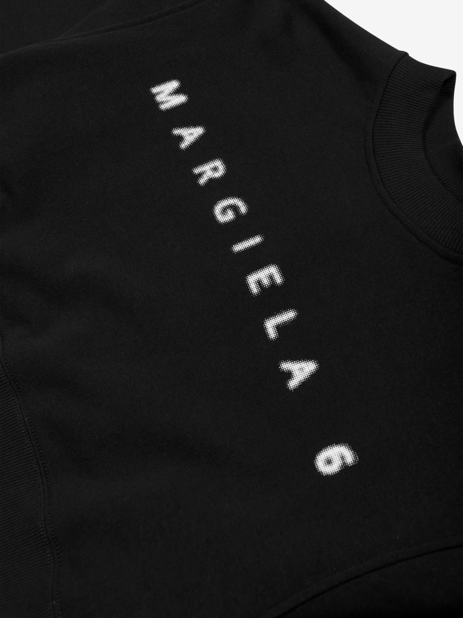 MM6 Maison Margiela Kids Cropped Logo Sweatshirt In Black 3 MM6 Maison Margiela Kids Cropped Logo Sweatshirt In Black - Image 3