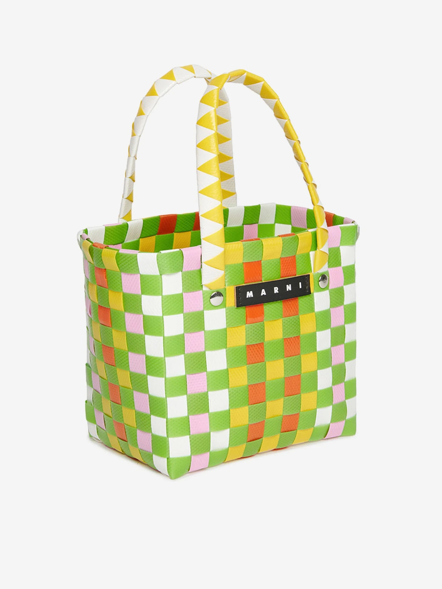 Girls Woven Micro Basket Bag In Green (14 Cm) 3 Girls Woven Micro Basket Bag In Green (14 Cm) - Image 3