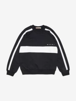 Kids Striped Logo Sweatshirt In Black