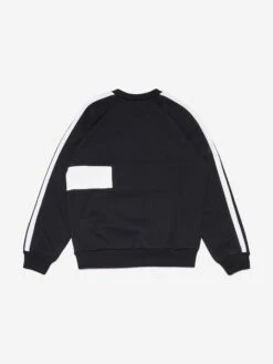 Kids Striped Logo Sweatshirt In Black 7 Kids Striped Logo Sweatshirt In Black -Childrens Clothing Store MNIS4056 BLACK 2