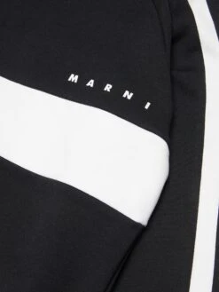 Kids Striped Logo Sweatshirt In Black 9 Kids Striped Logo Sweatshirt In Black -Childrens Clothing Store MNIS4056 BLACK 4