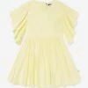 Molo Girls Frilled Dress In Yellow