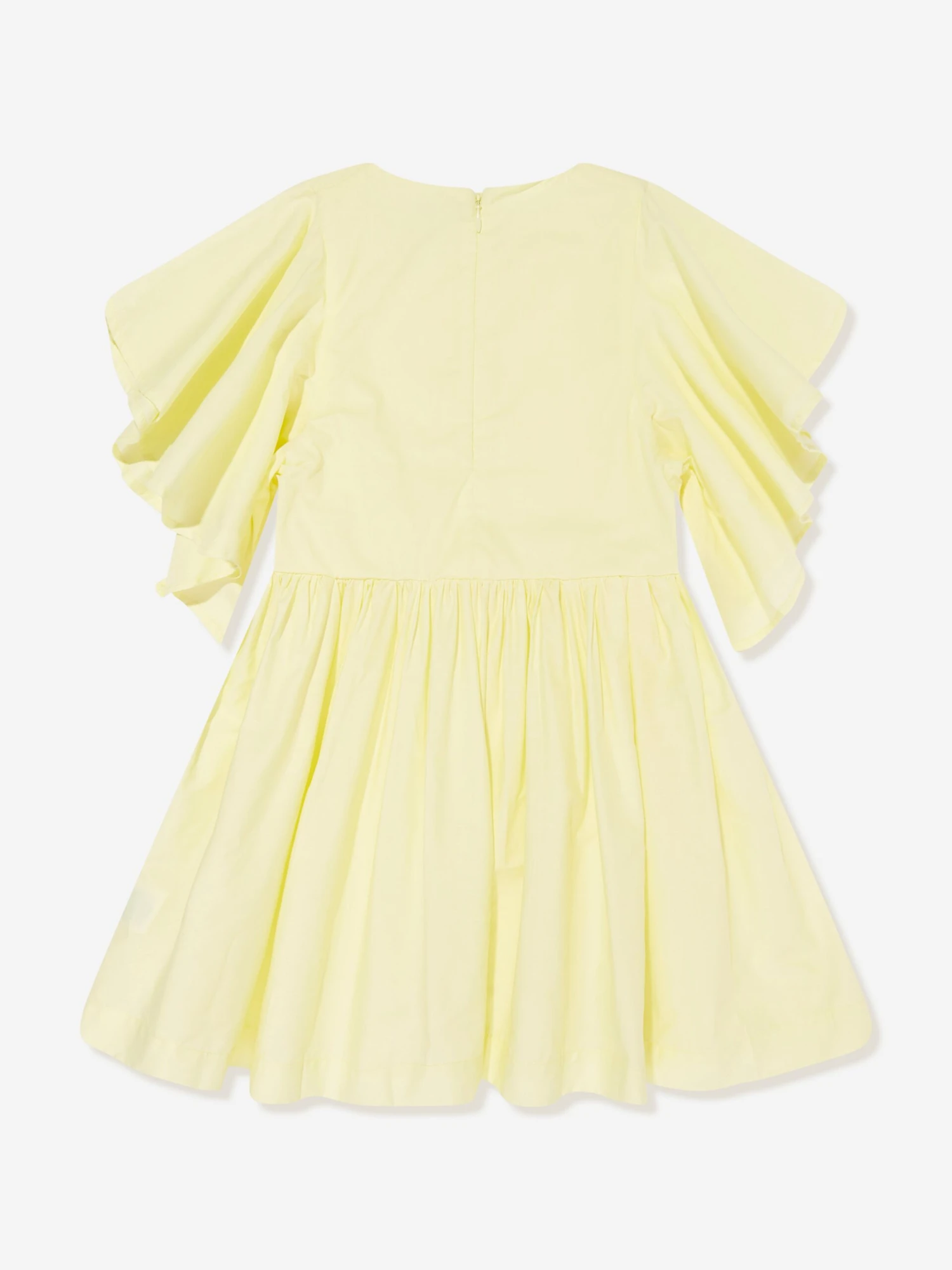 Molo Girls Frilled Dress In Yellow 2 Molo Girls Frilled Dress In Yellow - Image 2