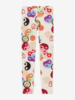 Molo Girls Yin Yang Leggings In Multicolour